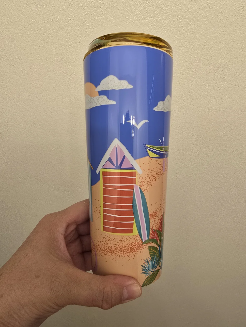NWT Starbucks 2026 LATAM Summer Beach Scene Stainless Steel Tumbler